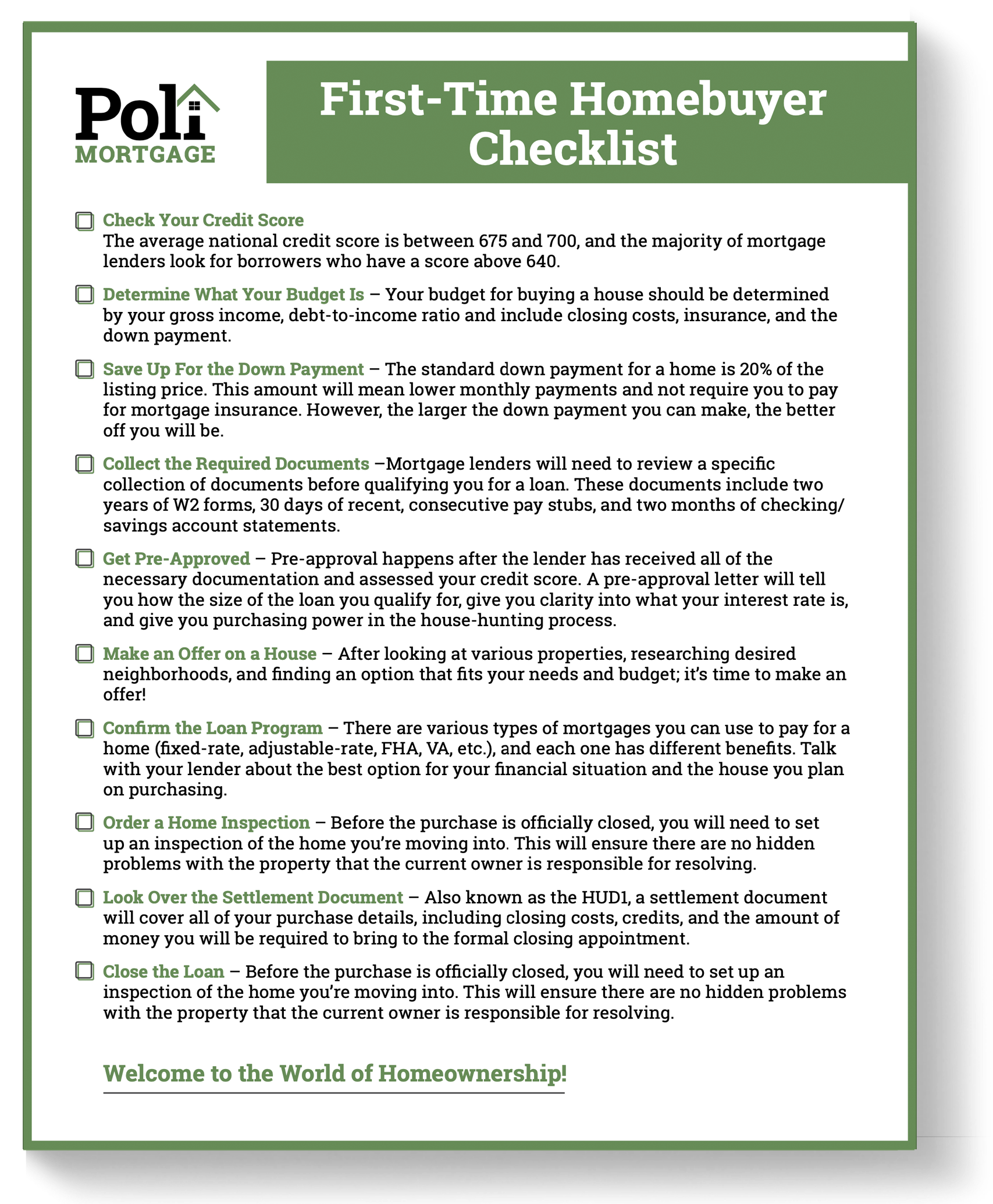 First-Time-Homebuyer-Checklist